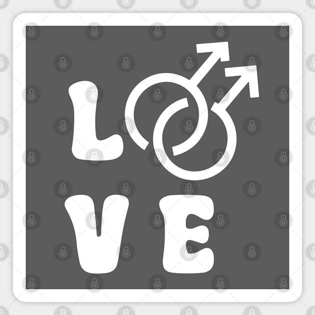 Love Gay White Magnet by sapphire seaside studio